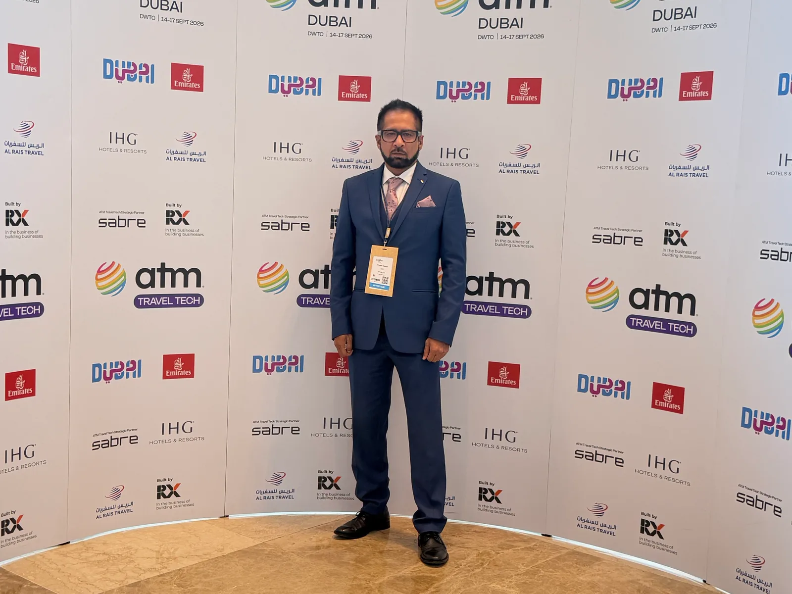 Khawar Siddiqui, founder of DRVSTAR, at Arabian Travel Market in Dubai