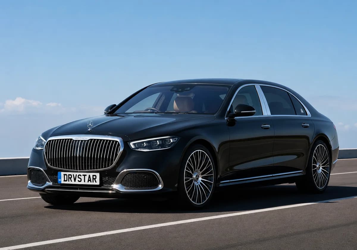 A Mercedes-Maybach saloon presented for Luxury Class chauffeur travel