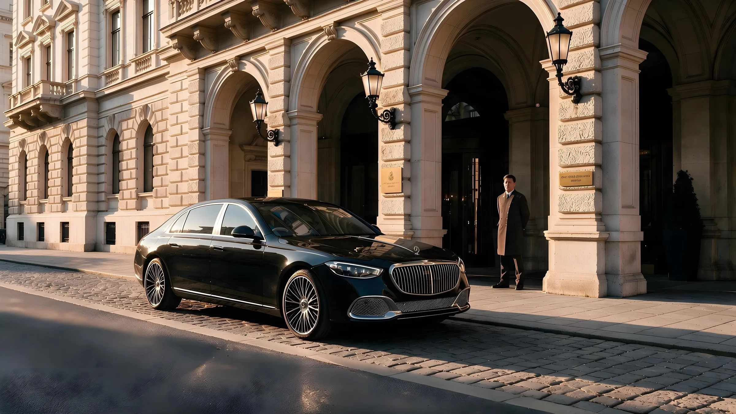 A Mercedes-Maybach saloon presented for Luxury Class chauffeur travel