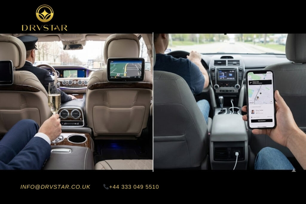 luxury chauffeur vs minicabride hail app