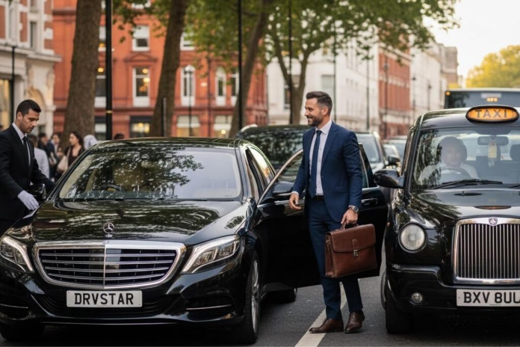 Professional Chauffeur Over a Taxi